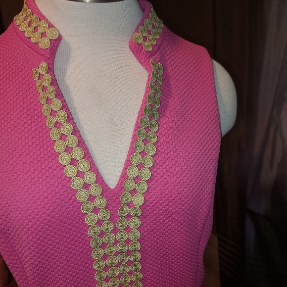 Pappagallo Pink Gold Trim Sheath - Picture 2 of 4